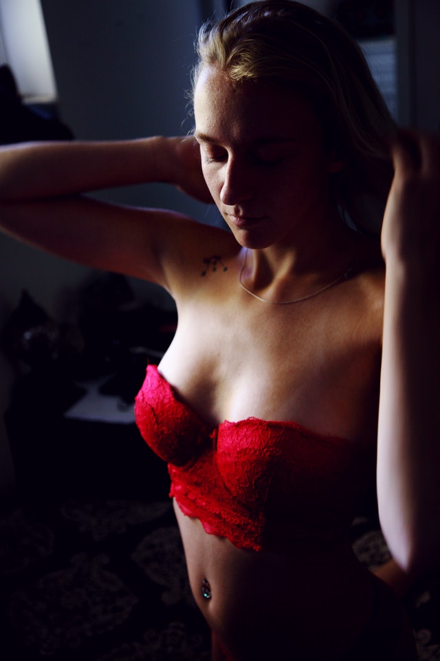 Woman with Red bra 