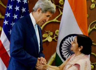 India, US speak in one voice on South China Sea, NSG, Terror john kerry sushma swaraj