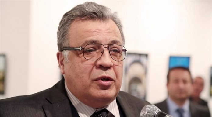 Russian Ambassador Shot Dead By 22 Yr Old Turkish Off-Duty Police Officer russian ambassador shot dead