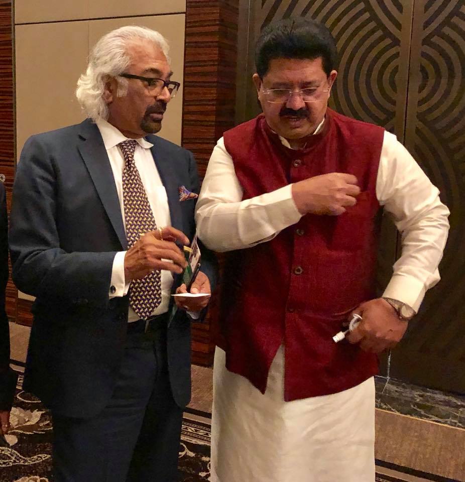 Sam Pitroda with Mansoor Palloor