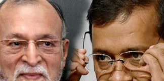 BJP Renders Aid And Advice To Lieutenant Governor, Delhi lieutenant governor delhi anil baijal with arvind kejriwal