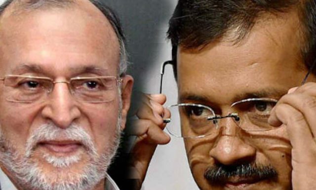 BJP Renders Aid And Advice To Lieutenant Governor, Delhi lieutenant governor delhi anil baijal with arvind kejriwal