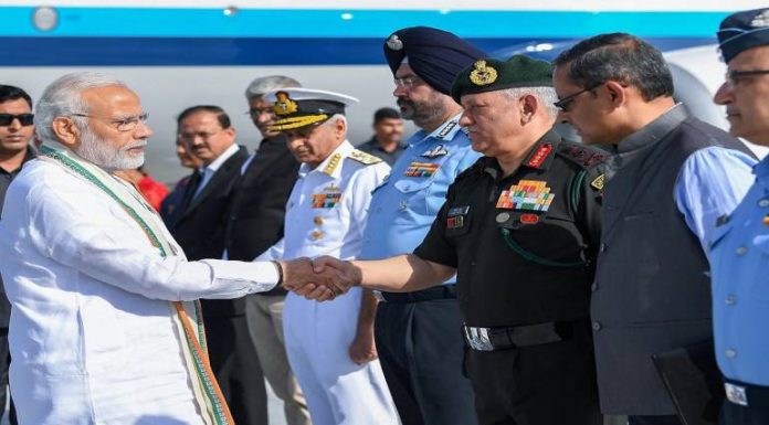 Need Of The Hour – A Gutsy Defence Minister Narendra Modi meeting military commanders - gutsy defence minister