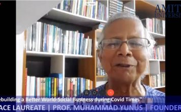 Covid19 – A Great Opportunity To Build a Better World Nobel peace Laureate Prof Muhanmmad Yunus