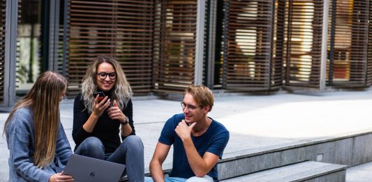 Students at a Business School