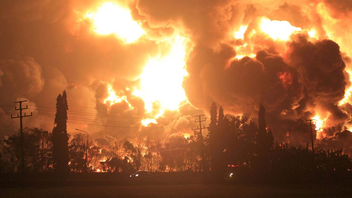 Indonesia Refinery fire