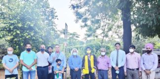 Biogas Powered “Bio Lamp” – An Amity University Initiative Prof PB Sharma and Staff