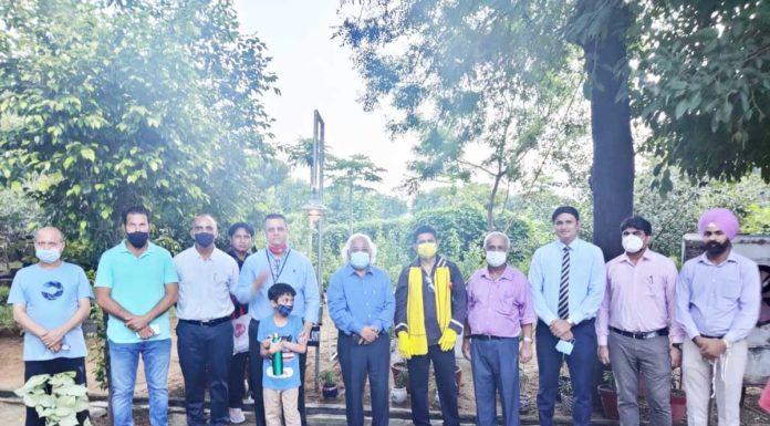 Biogas Powered “Bio Lamp” – An Amity University Initiative Prof PB Sharma and Staff