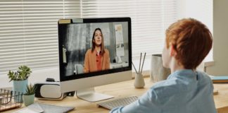 Is E-learning Effective? A student in an e-learning session