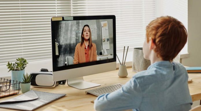 Is E-learning Effective? A student in an e-learning session