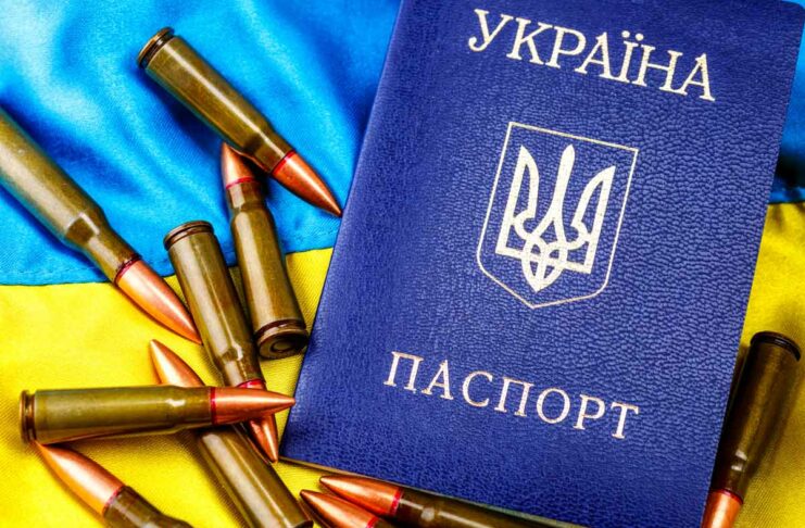 Ukrainian Passport and Weapons