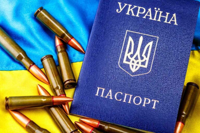 Ukrainian Passport and Weapons